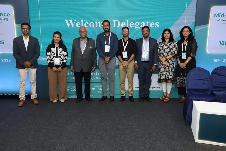 Dr. Neema Bhat with fellow delegates at the Mumbai Hematology Group mid-term conference